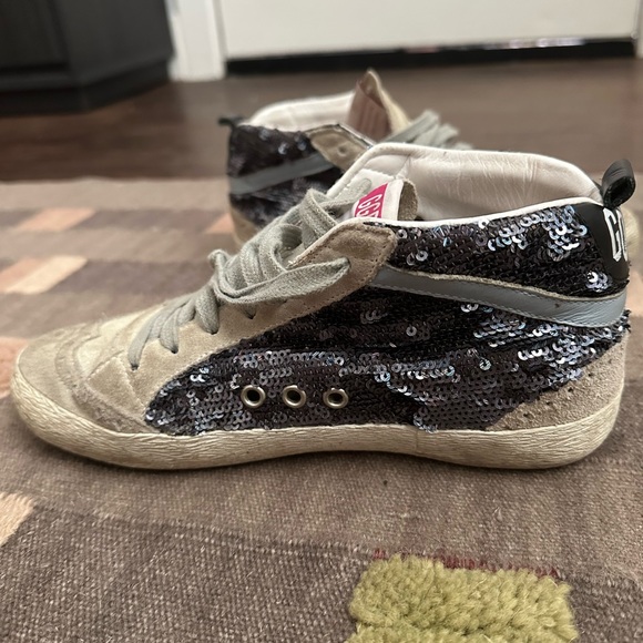 Golden Goose Mid Star Glitter Sneakers — Size 37 / US 7 - Picture 5 of 7